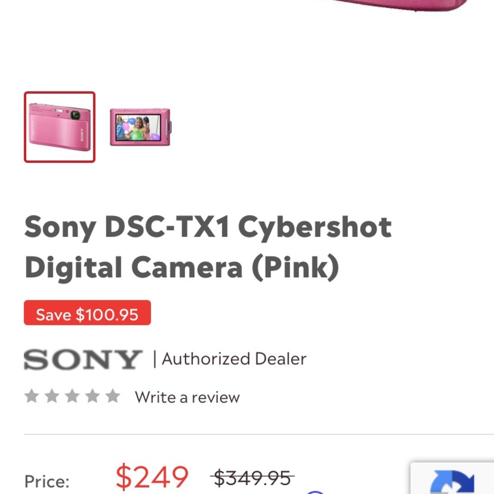 COPY - Sony DSC-TX1 Cybershot Digital Camera (Pink)